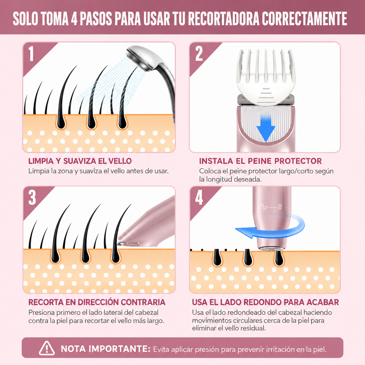 GlowSkin Pro™ — Depiladora Eléctrica Femenina