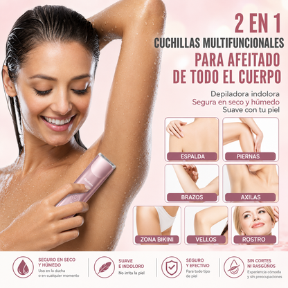 GlowSkin Pro™ — Depiladora Eléctrica Femenina
