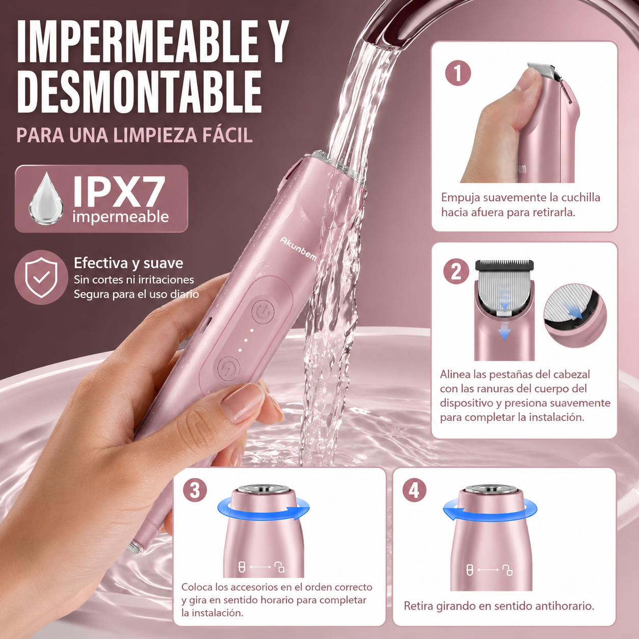GlowSkin Pro™ — Depiladora Eléctrica Femenina